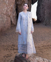 Lawn-3PC Embroidered Shirt with Organza Embroidered Dupatta-1235